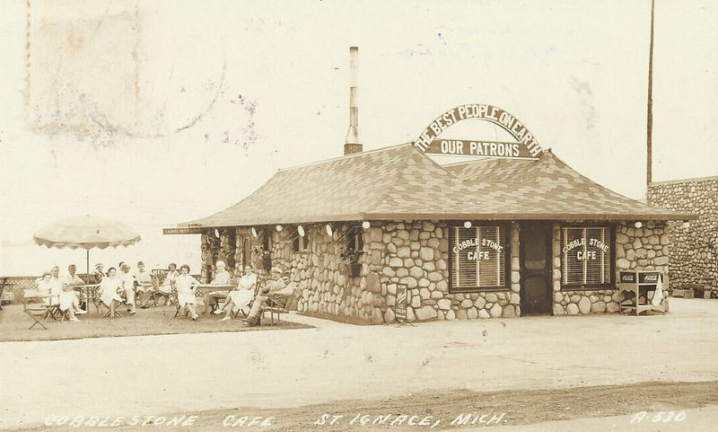 Cobblestone Cafe - Vintage Postcard (newer photo)